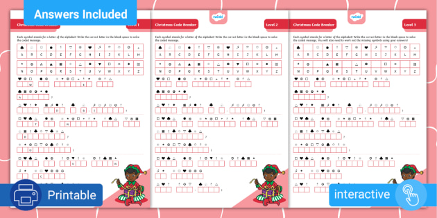 Christmas Code Breaker Activity - Twinkl Puzzled
