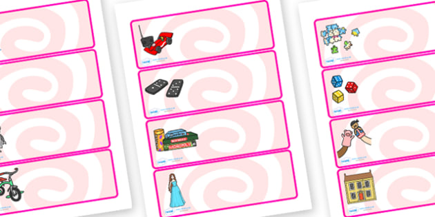 free editable drawer peg name labels toys