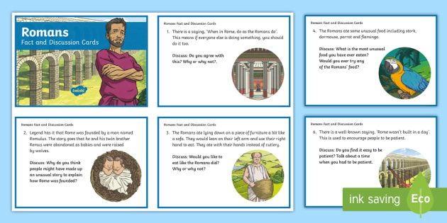 KS2 Romans Fact And Discussion Cards teacher Made KS2 Romans Fact And Discussion Cards teacher Made