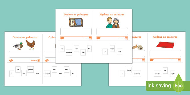 Atividades ordenar sílabas e formar palavras - atividades de