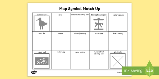 map key symbols for kids worksheet