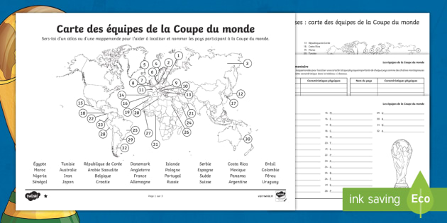 Feuilles D Activites Differenciees La Coupe Du Monde Feuilles D Activites Differenciees La Coupe Du Monde