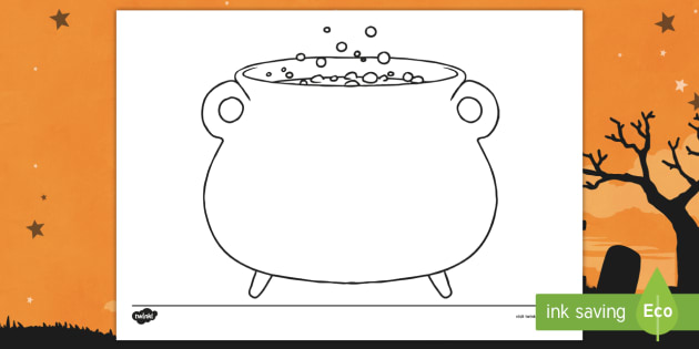 Cauldron Pictures To Colour Primary Resources Ks1 Eyfs