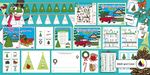 Christmas Tree Farm Dramatic Play Pack | Twinkl USA for Christmas Tree Farm Printable Free