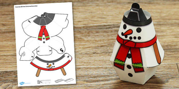 38 woodland diy christmas crafts Snowman Gift Box Christmas Decoration (teacher made)