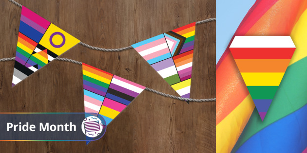 progress pride flag bunting