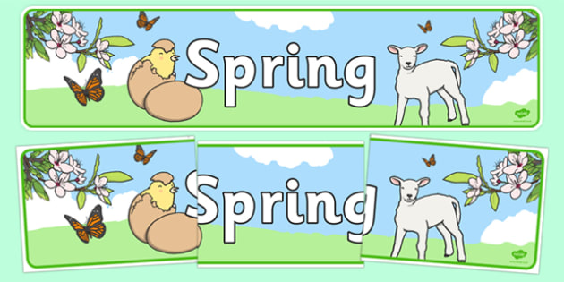 Springtime Display Banner Teacher Made