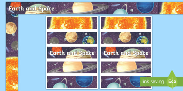 Year 5 Earth and Space Display Borders