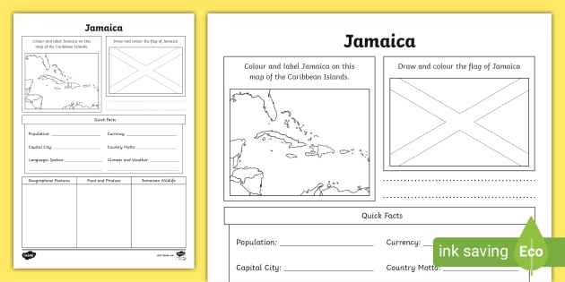 KS2 Jamaica Research Activity - Jamaica - KS2 - Geography