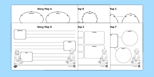 KS1 Story Map Template Worksheets teacher Made 