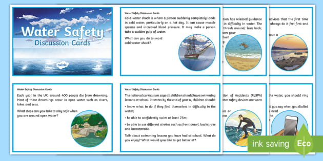 Ks2 Water Safety Discussion Cards Teacher Made