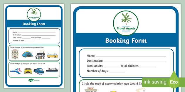 Travel Agents Booking Form teacher Made teacher Made 