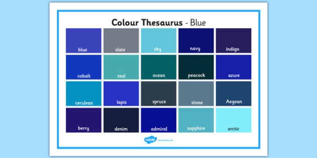 Different Words For Bright Blue