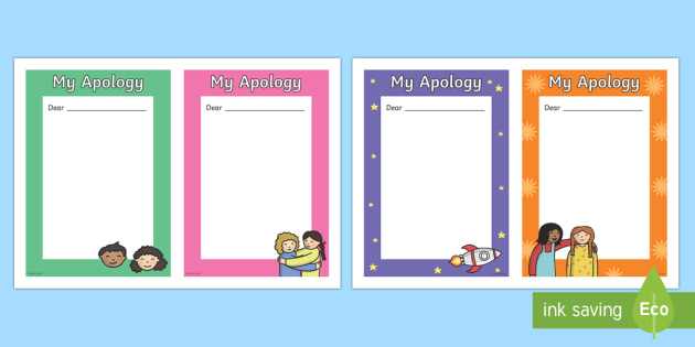 Free Apology Letter Template Teacher Made