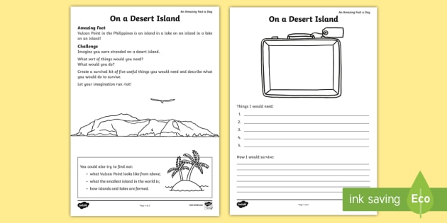 😎 Esl desert island survival game. Desert island. speaking activity for