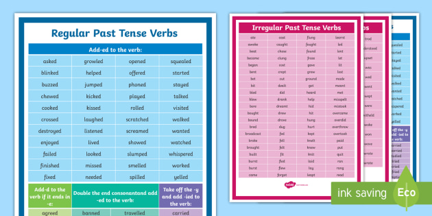 past-tense-regular-and-irregular-verbs-lists-teacher-made