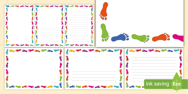 Footprint Page Borders (teacher made)