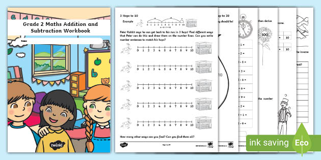 grade 2 maths addition and subtraction workbook
