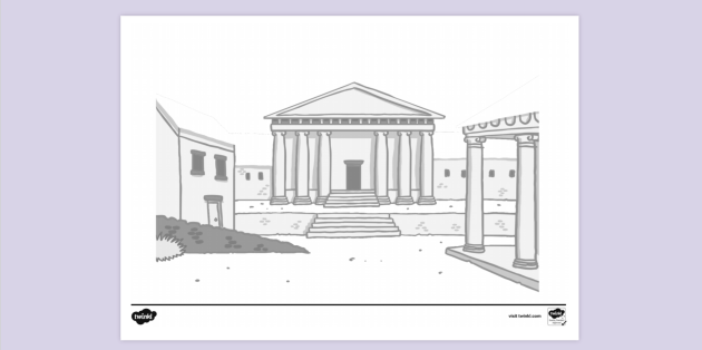 Greece Colouring Page