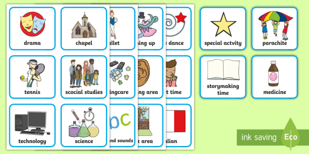 Visual Timetable Printable