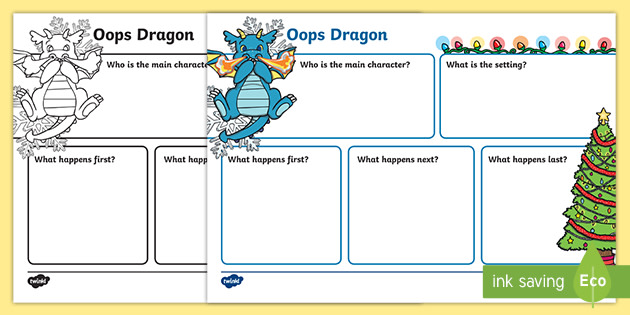 Oops Dragon Writing Review Frame (teacher made)