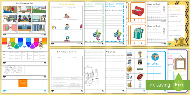 back to school worksheets pdf pack