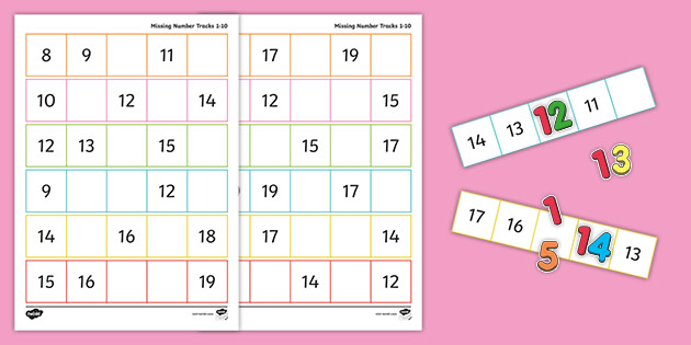  EYFS Missing Number Tracks 0 20 teacher Made 
