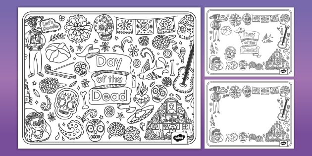 DAY OF THE DEAD Coloring Book For Markers & Colored Pencils Design  Originals New