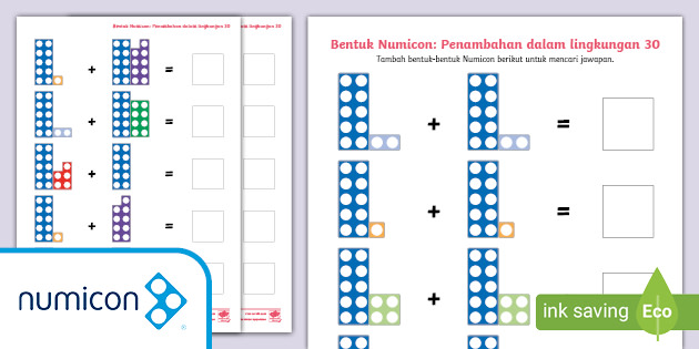 Bentuk Numicon Latihan Operasi Tambah Dalam Lingkungan 30