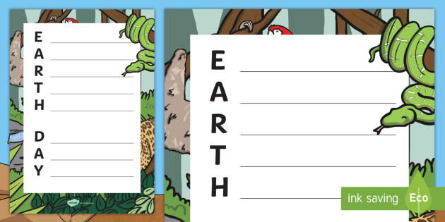 Earth Day Acrostic Poem Writing Templates Twinkl