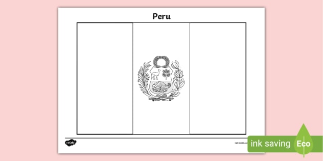 Peru Flag Colouring Sheet