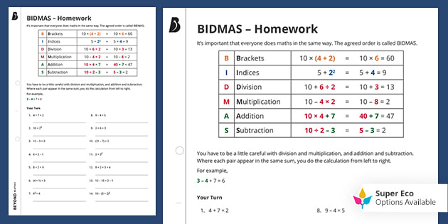 Help with maths homework ks3