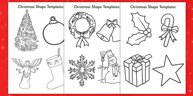 Christmas Shape Templates Arts and Crafts primary resources