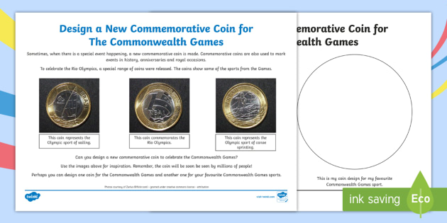 The Commonwealth Games Design a Commemorative Coin Worksheet