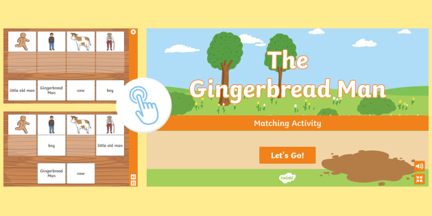 The Gingerbread Man Interactive Matching Activity 3297