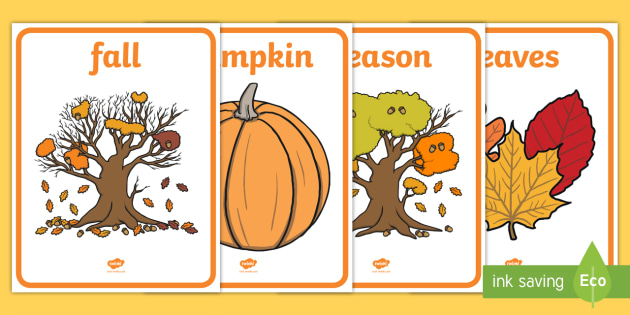 Fall Vocabulary Posters (teacher made)