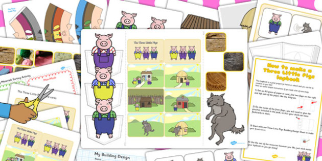 Three Little Pigs Lapbook Creation Pack (teacher made)