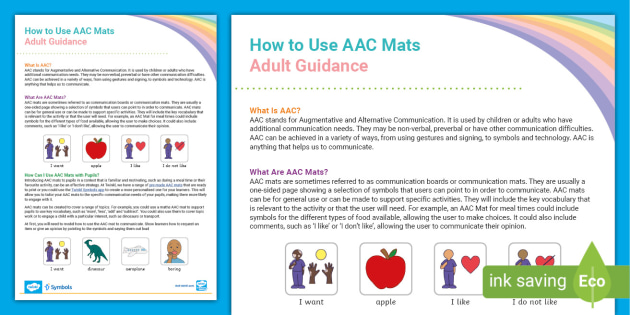 Twinkl Symbols How To Use Aac Mats Adult Guidance