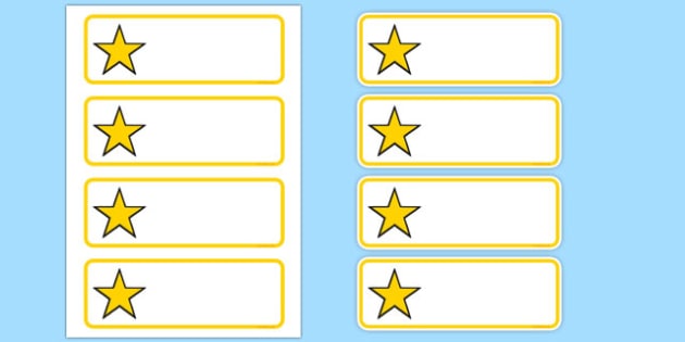 star name tag template for kids