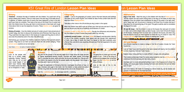 the great fire of london lesson plan ideas ks1 the great fire