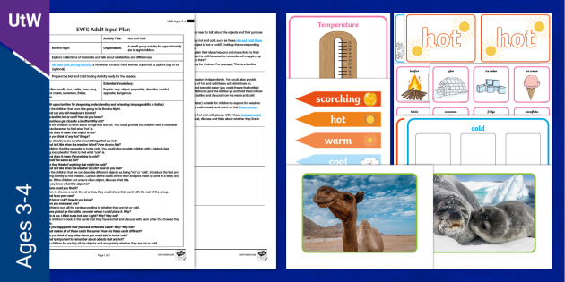EYFS Hot and Cold Adult Input Plan and Resource Pack