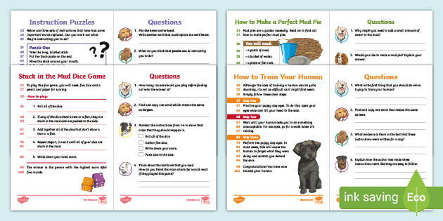 LKS2 60-Second Reads: Instructional Texts Activity Pack (Ages 7-9)