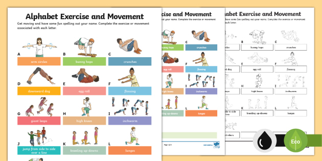 Alphabet Movement Cards Intermediate Teacher Made