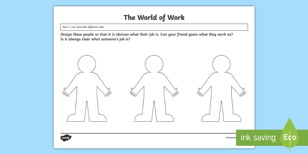 world of work worksheet worksheet teacher made