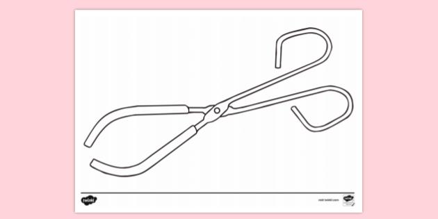 FREE! - Science Tongs Colouring | Colouring Sheets