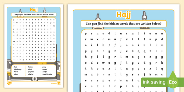 Ks1 Hajj Word Search Teacher Made 