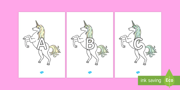 free a z alphabet on unicorn teacher made