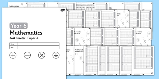 KS2 Arithmetic Practice Tests Year 6 Bumper Pack - arithmetic