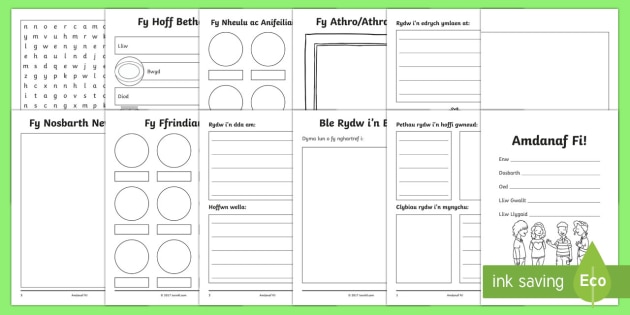 Llyfryn Gweithgareddau Amdanaf Fi (teacher made)