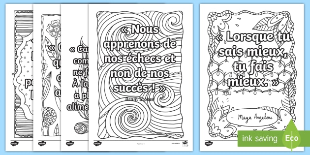 Feuilles De Coloriage Anti Stress Citations Teacher Made